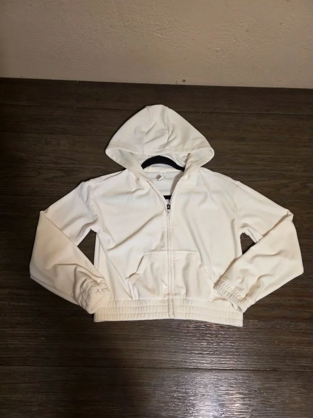 Zella Kids Soft Full Zip Hoodie White Size 10/12 Girls Jacket Back to School